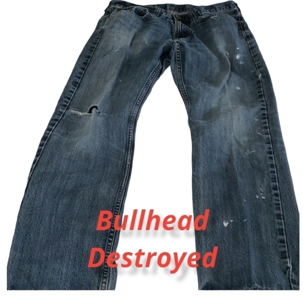 BULLHEAD Destroyed Jeans 32x29 100% Cotton Low Rise
